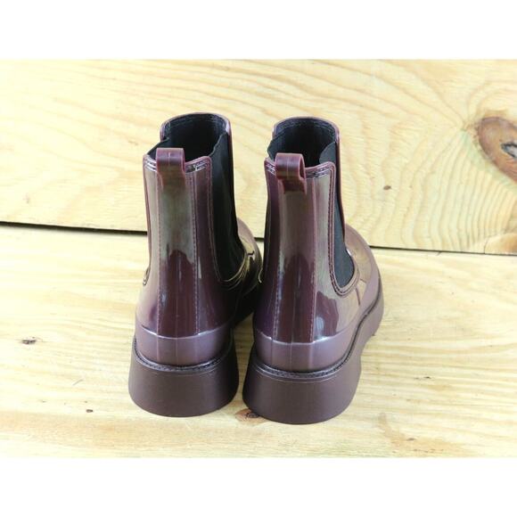 New Jeffrey Campbell Boots Womens 9 Purple Rain Boots Platform Chelsea Slip On - Picture 3 of 8